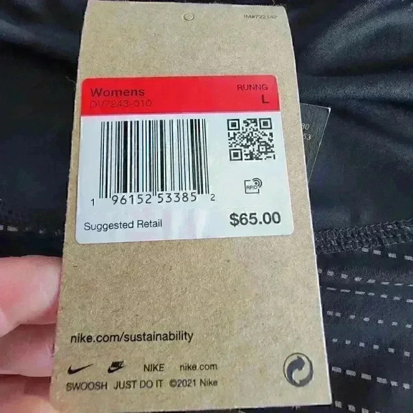 Nike Dri-FIT Running Top Women's Size Large Run Division Black Long-Sleeve - Picture 9 of 12